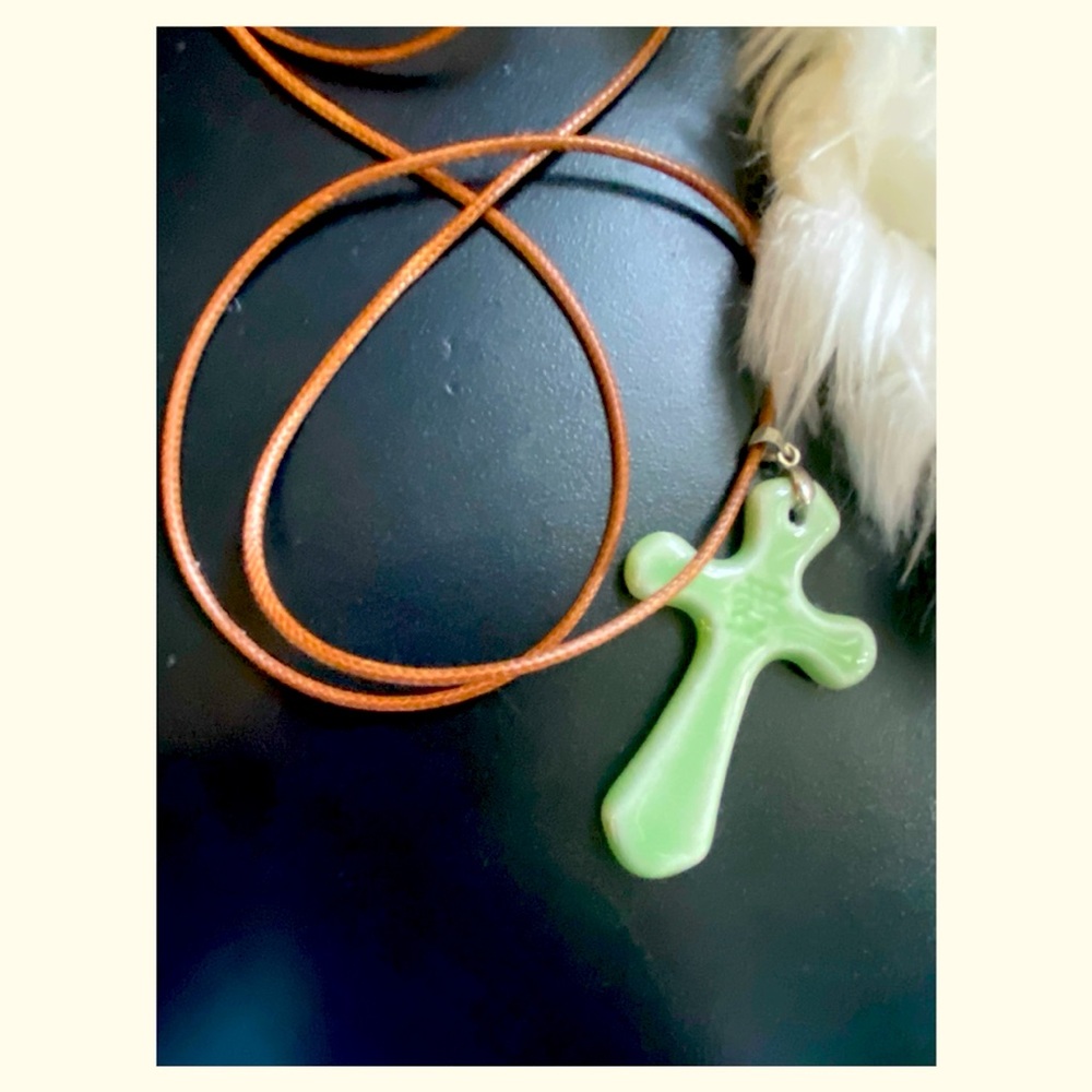 Cross Leather Necklace